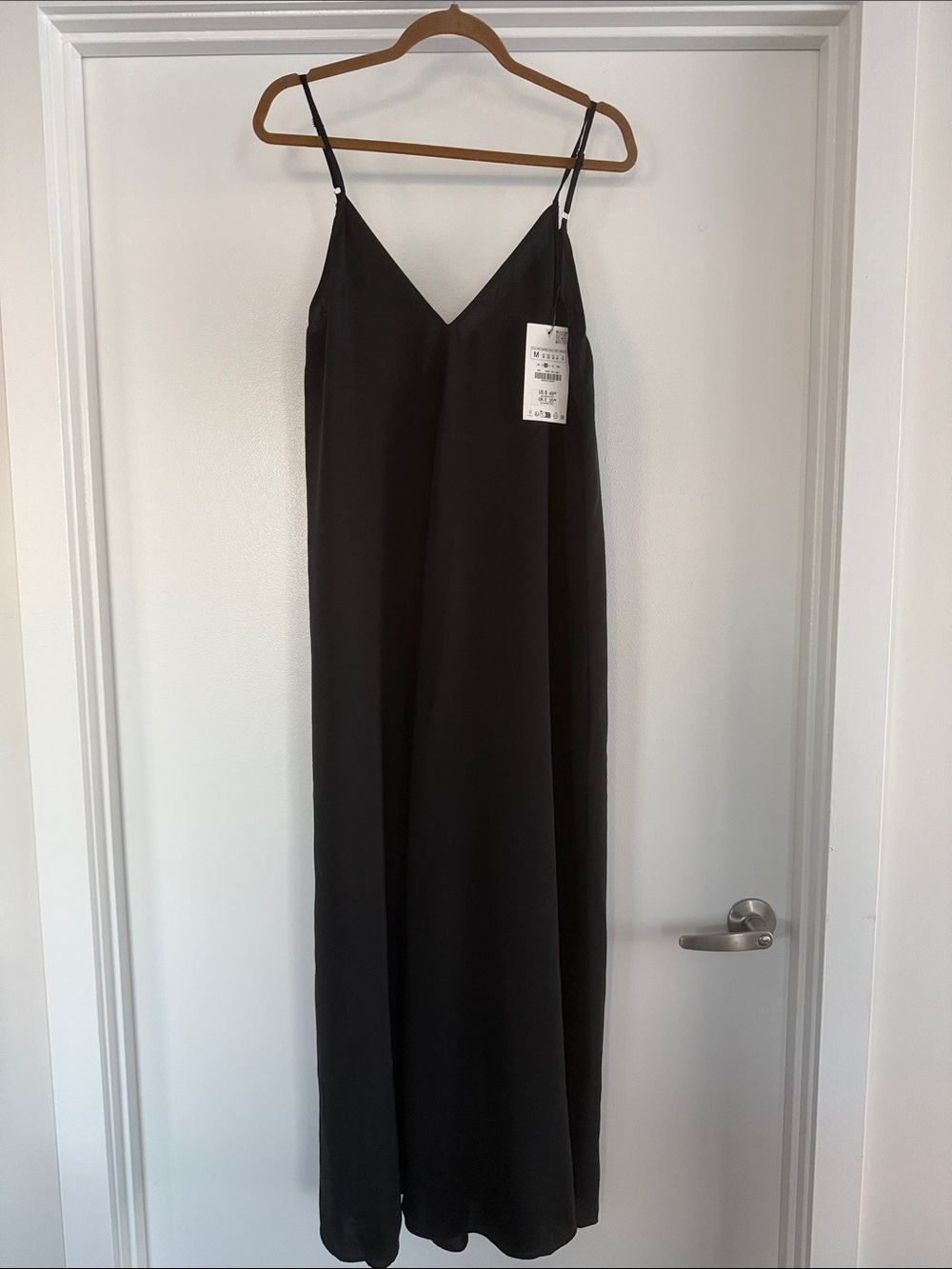 Zara Black Slip Maxi Dress